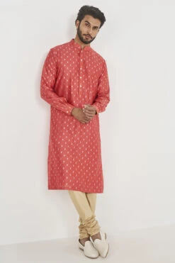 Dyumat Kurta - Coral -Anita Dongre ADMens F22K17BS Coral 4