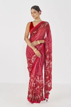 Midha Saree - Red