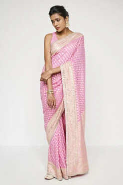 Ekisha Benarasi Saree - Pink