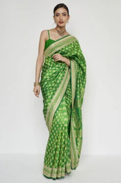 Kheyali Benarasi Saree - Green