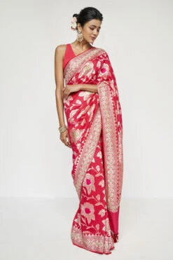 Neeva Benarasi Saree - Red