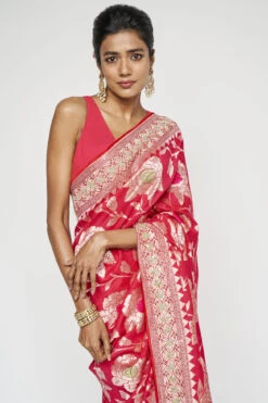 Neeva Benarasi Saree - Red -Anita Dongre AD BSR92 RED 4
