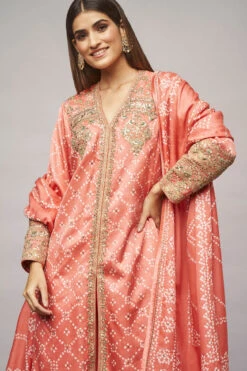 Ganavi Bandhani Kurta Set – Blush -Anita Dongre AD F21P74 Blush 5