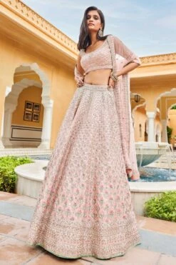 Pranja Lehenga Set-Blush