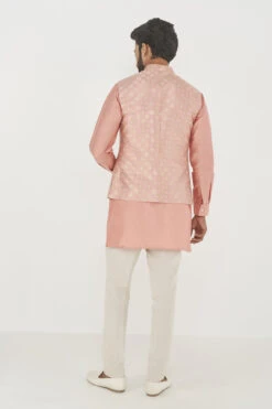 Nirved Nehru Jacket - Pink 11 Nirved Nehru Jacket - Pink -Anita Dongre AD F22B16BS Pink 3