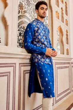 Nirved Nehru Jacket - Navy -Anita Dongre AD F22B16BS navy 7