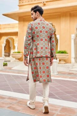 Aruj Nehru Jacket - IceBlue -Anita Dongre AD F22B6RS ICE20BLUE 2