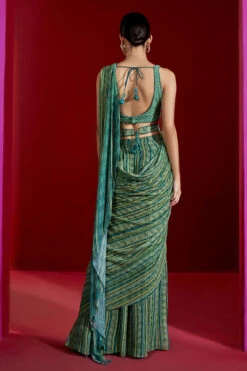 Phaedra Saree - Green -Anita Dongre AD F22MA153 GREEN 2