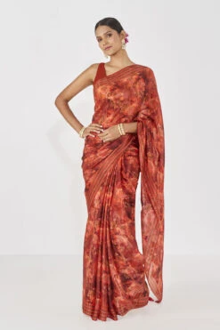 Tanaz Saree - Orange