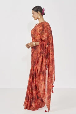 Tanaz Saree - Orange -Anita Dongre AD F22MA204 Orange 2