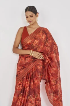 Tanaz Saree - Orange -Anita Dongre AD F22MA204 Orange 5