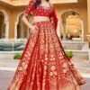 Valimai Lehenga Set - Red