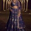 Bhramana Lehenga Set-Blue