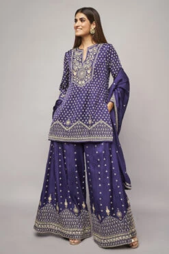 Saanjh Sharara Set-Purple