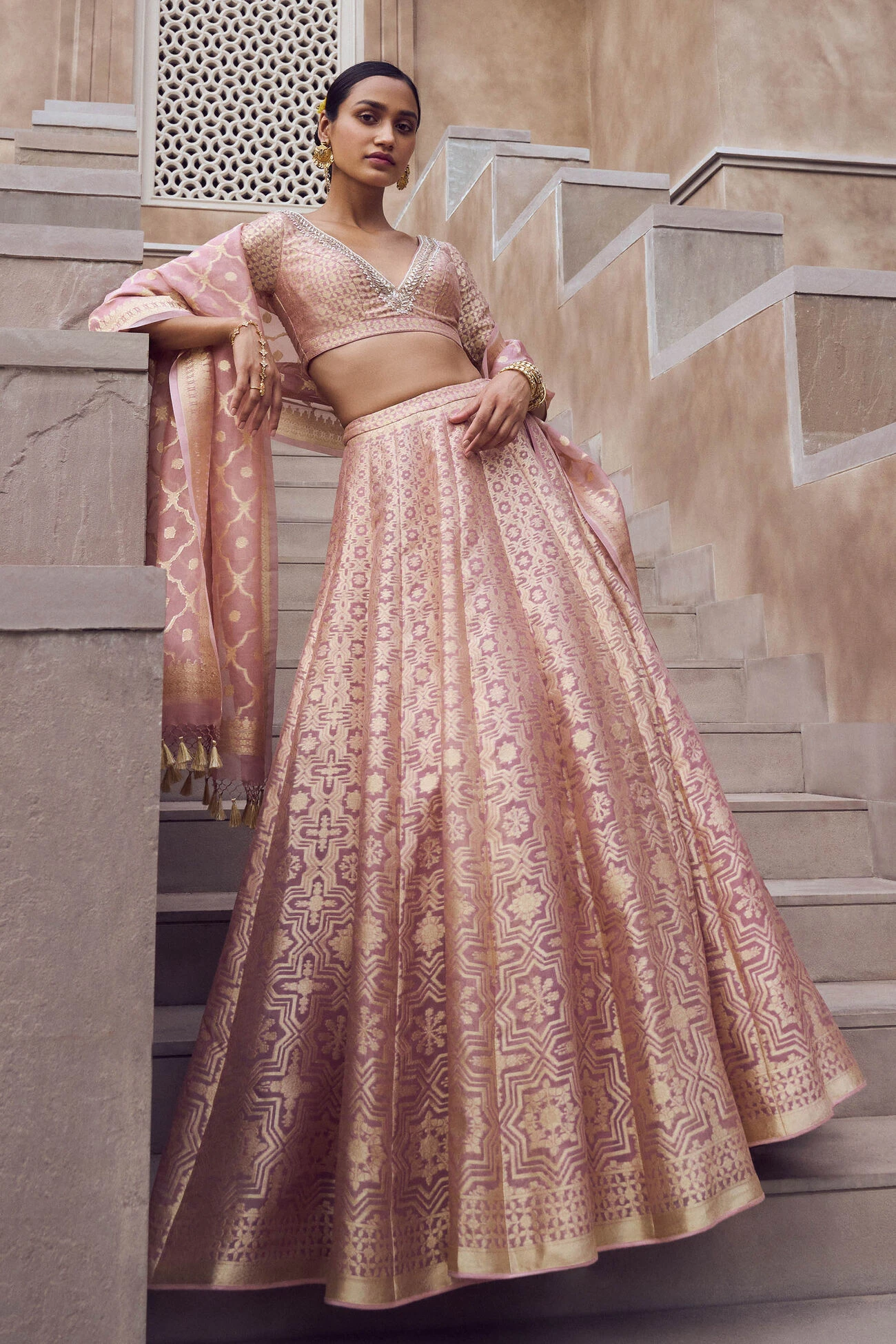 Aniq Lehenga Set - Blush 4 Aniq Lehenga Set - Blush - Image 2