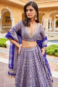 Aniq Lehenga Set - Blue -Anita Dongre AD F22R14​ Blue 5
