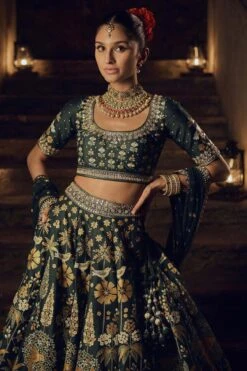 Kimaya Lehenga - Green -Anita Dongre AD F22R5​​ Green 3