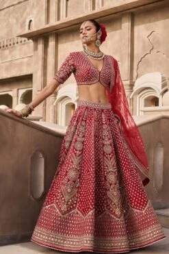Gahina Lehenga - Red