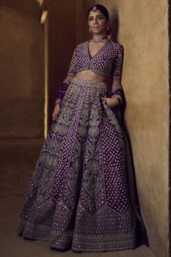 Gahina Lehenga-Purple