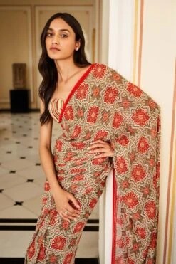 Shovana Saree - Cream -Anita Dongre AD F22RN134 CREAM close