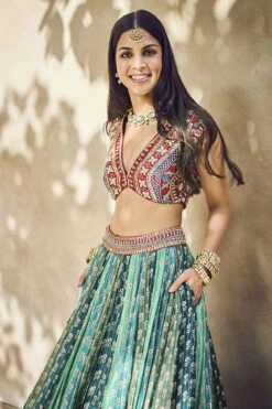 Kavi Lehenga - Sage -Anita Dongre AD F22RN158 Sage20Green 2