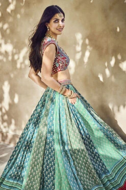 Kavi Lehenga - Sage -Anita Dongre AD F22RN158 Sage20Green 3