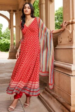 Janya Suit Set - Red