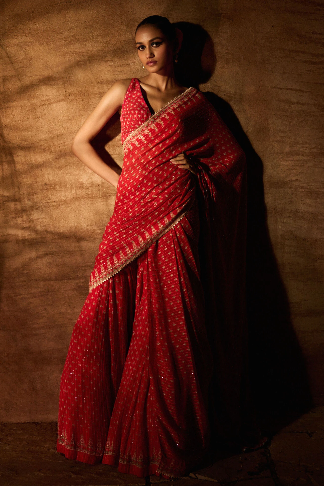 Swargam Gharara Set - Red 3 Swargam Gharara Set - Red