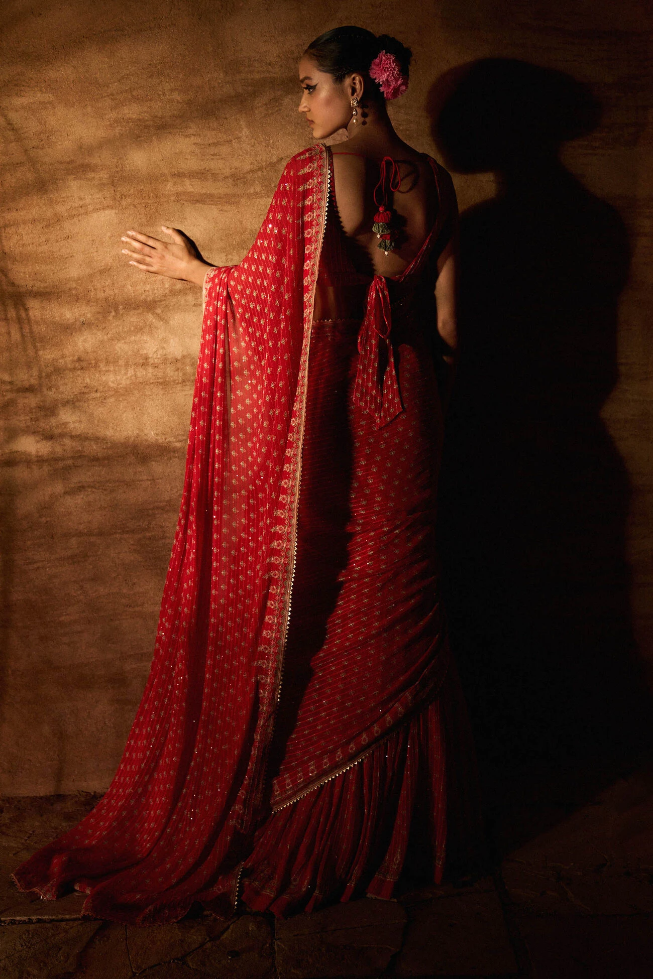 Swargam Gharara Set - Red 4 Swargam Gharara Set - Red - Image 2