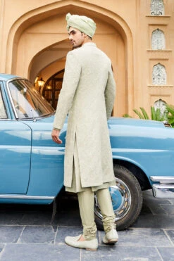 Firouz Sherwani - Sage Green -Anita Dongre AD F22SR10RSBS SAGE20GREEN 2