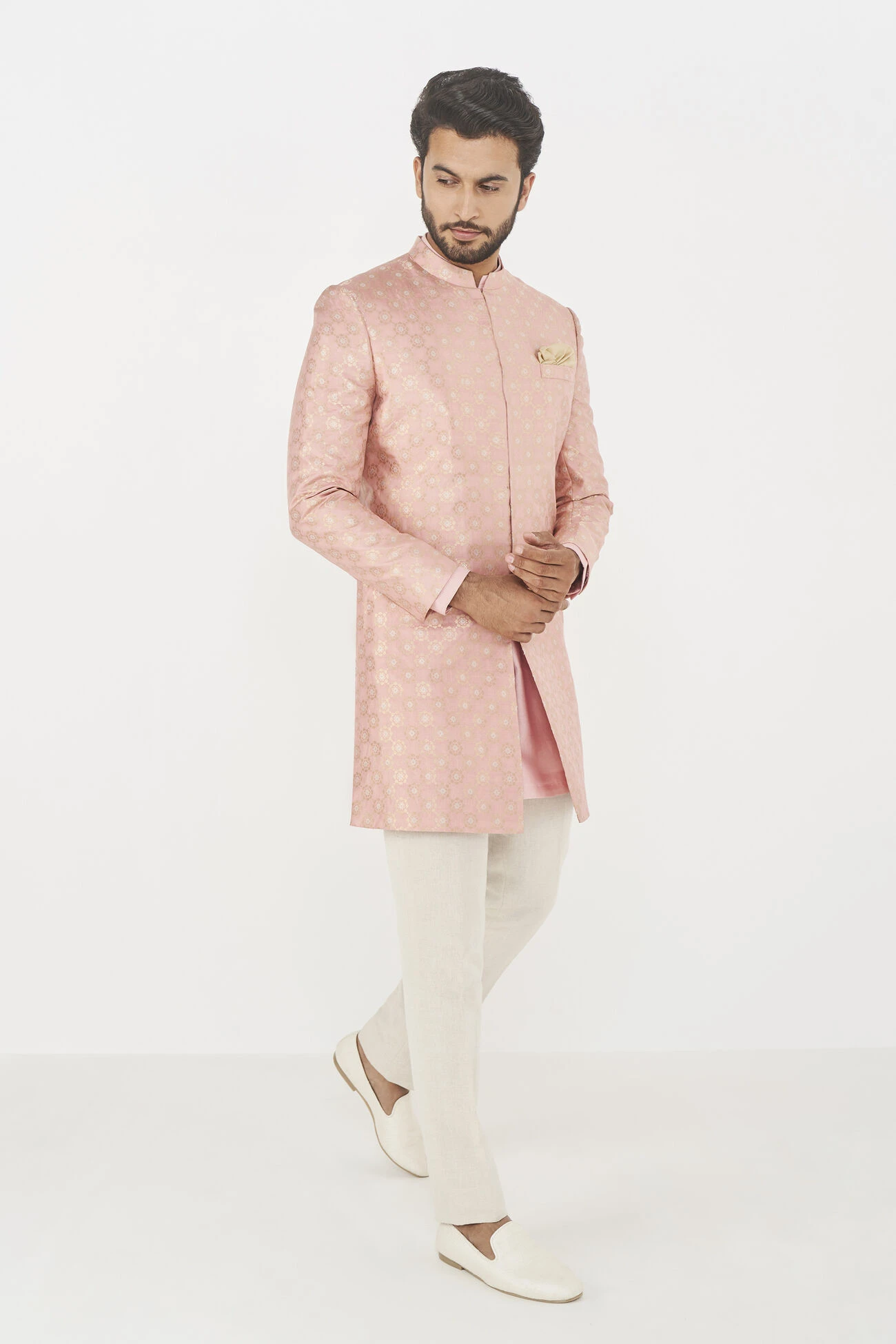 Jivin Sherwani- Pink 4 Jivin Sherwani- Pink - Image 2