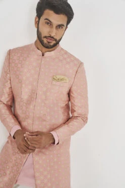 Jivin Sherwani- Pink 10 Jivin Sherwani- Pink -Anita Dongre AD F22SR5BSBS Pink 4