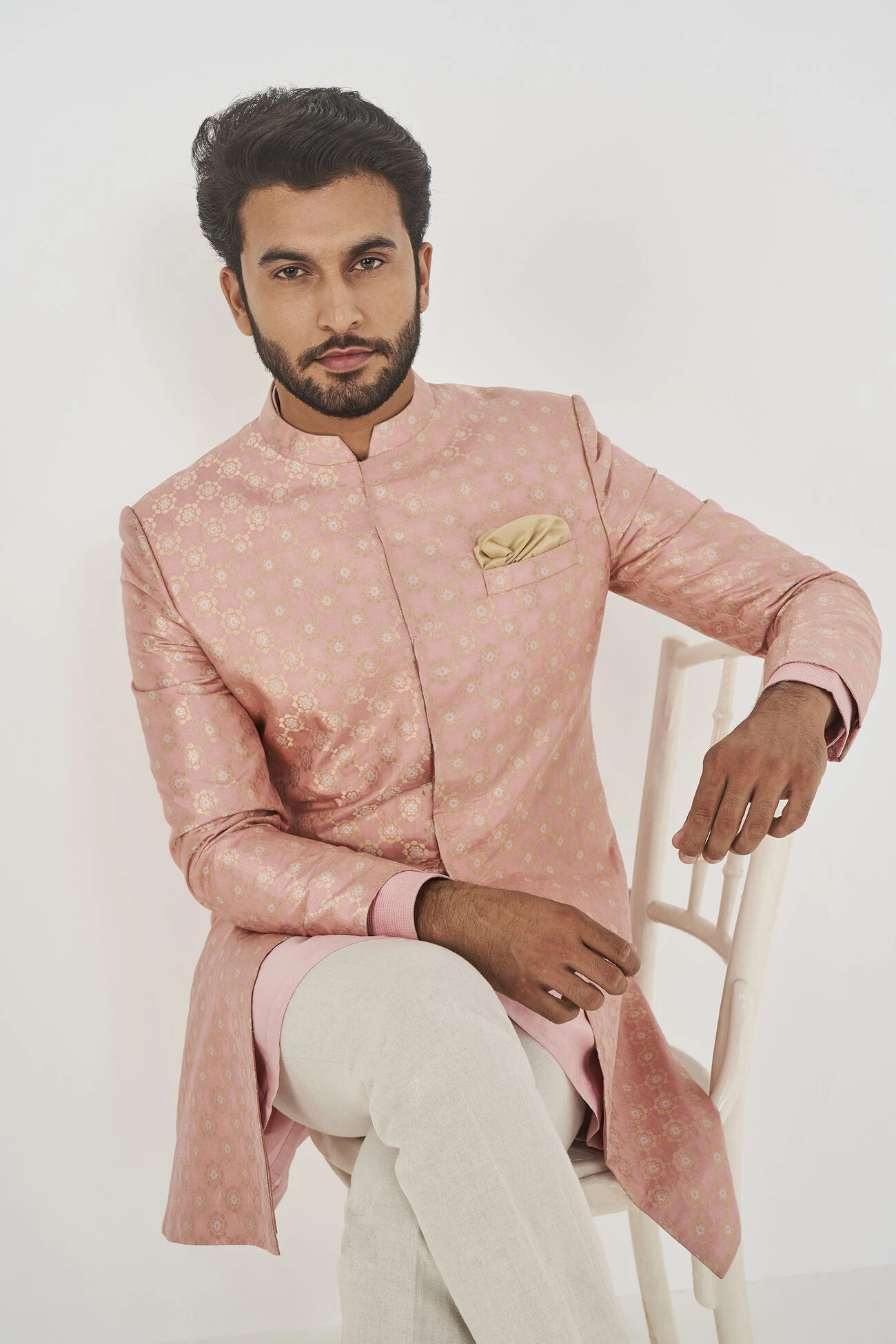 Jivin Sherwani- Pink 7 Jivin Sherwani- Pink - Image 5