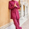 Zehab Sherwani - Maroon