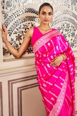 Sravya Benarasi Saree - Pink -Anita Dongre AD OBR2 Pink 4