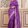 Sravya Benarasi Saree - Purple -Anita Dongre AD OBR2 Purple 1