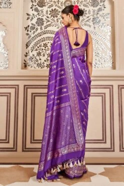 Sravya Benarasi Saree - Purple -Anita Dongre AD OBR2 Purple 3