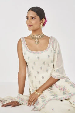 Elakshi Sharara Set - Ivory -Anita Dongre AD S22A10 Ivory 5