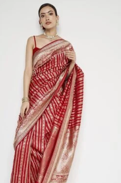 Hargun Benarasi Saree - Red -Anita Dongre BSR109 Red 2