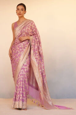 Nitara Benarasi Saree - Lilac