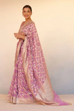 Nitara Benarasi Saree - Lilac -Anita Dongre BSR125 Lilac 3