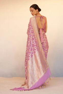 Nitara Benarasi Saree - Lilac -Anita Dongre BSR125 Lilac 4