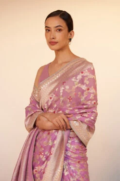 Nitara Benarasi Saree - Lilac -Anita Dongre BSR125 Lilac 5
