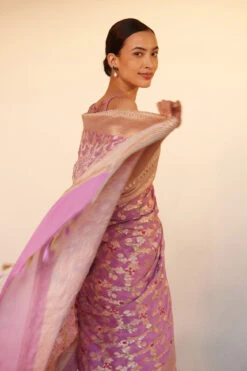 Nitara Benarasi Saree - Lilac -Anita Dongre BSR125 Lilac 7