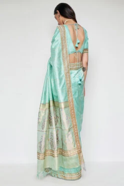 Mithila Benarasi Saree - Powder Blue -Anita Dongre BSR14 PWBL 4