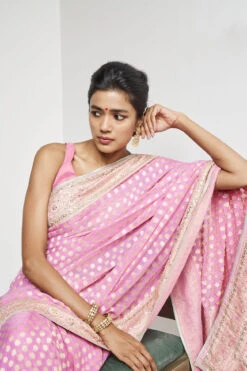 Ekisha Benarasi Saree - Pink -Anita Dongre BSR21 pink 5