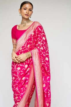 Lavanya Benarasi Saree - Hot Pink -Anita Dongre BSR63 HOT PINK 3