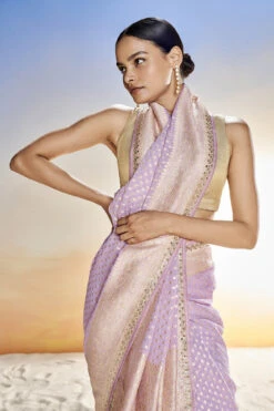Lekha Benarasi Saree- Lilac -Anita Dongre BSR64 LILAC 6