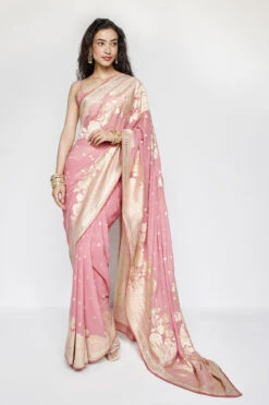 Abhinaya Benarasi Saree - Blush
