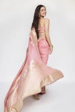 Abhinaya Benarasi Saree - Blush -Anita Dongre BSR69 Blush 5